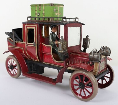 Carette tinplate clockwork Landaulette, German circa 1911 - 5