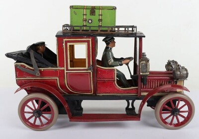 Carette tinplate clockwork Landaulette, German circa 1911 - 6