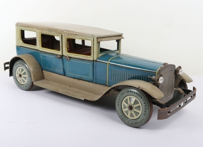 A large tinplate Tipp & Co clockwork Limousine Motor car with electric lights, 1920s - 3