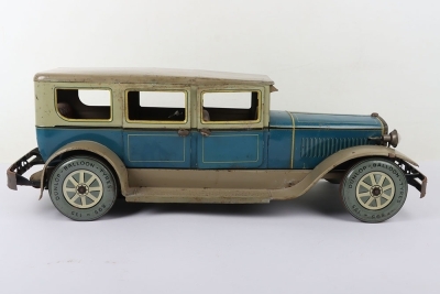 A large tinplate Tipp & Co clockwork Limousine Motor car with electric lights, 1920s - 4