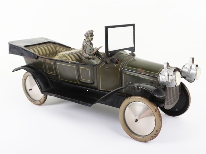 A tinplate H.Fischer & Co clockwork open-tourer, 1920s