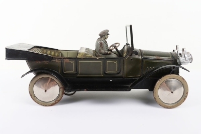 A tinplate H.Fischer & Co clockwork open-tourer, 1920s - 2