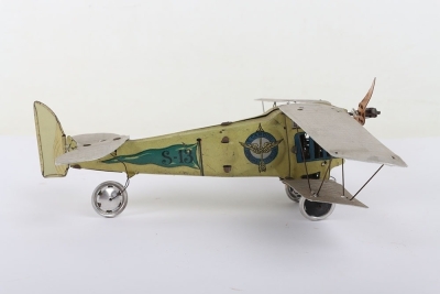A E.Cardini tinplate clockwork Bi-plane Nord-Sud, Italian 1920s - 2