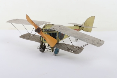 A E.Cardini tinplate clockwork Bi-plane Nord-Sud, Italian 1920s - 5