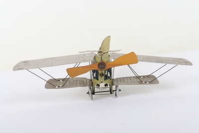 A E.Cardini tinplate clockwork Bi-plane Nord-Sud, Italian 1920s - 6