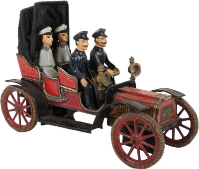 Carette tinplate clockwork four-seater open tourer, German circa 1910
