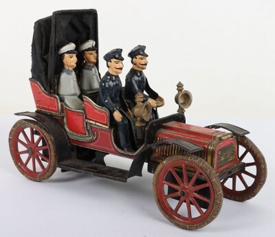Carette tinplate clockwork four-seater open tourer, German circa 1910 - 4