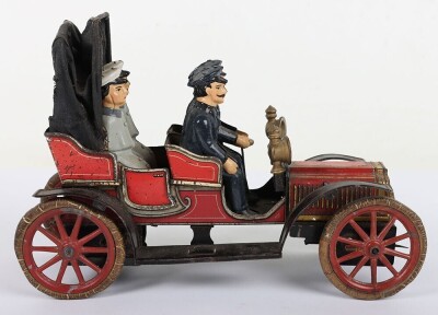 Carette tinplate clockwork four-seater open tourer, German circa 1910 - 5