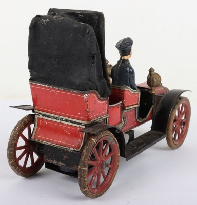 Carette tinplate clockwork four-seater open tourer, German circa 1910 - 6