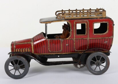 Tinplate clockwork Limousine H Fischer, German circa 1910