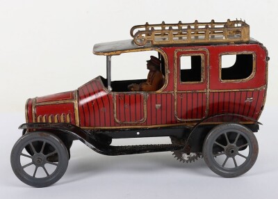 Tinplate clockwork Limousine H Fischer, German circa 1910