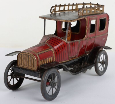 Tinplate clockwork Limousine H Fischer, German circa 1910 - 2