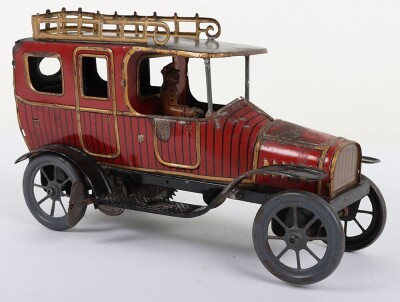 Tinplate clockwork Limousine H Fischer, German circa 1910 - 4