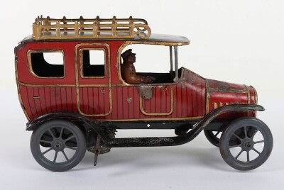 Tinplate clockwork Limousine H Fischer, German circa 1910 - 5