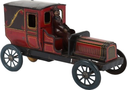 Small tinplate clockwork Landaulette, German circa 1910