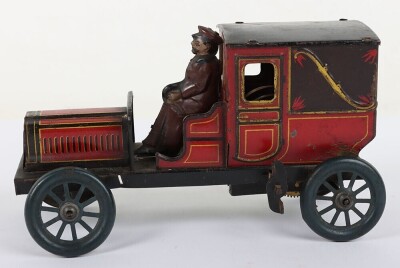 Small tinplate clockwork Landaulette, German circa 1910 - 3