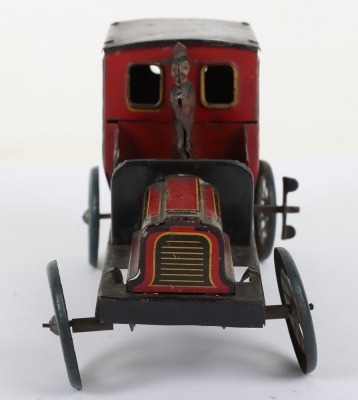 Small tinplate clockwork Landaulette, German circa 1910 - 5