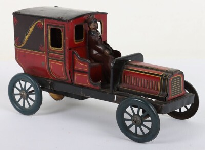 Small tinplate clockwork Landaulette, German circa 1910 - 6