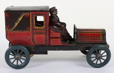 Small tinplate clockwork Landaulette, German circa 1910 - 7