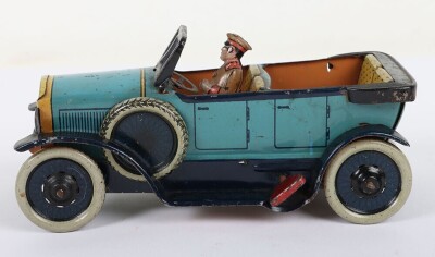 Orobr 150 tinplate clockwork open tourer, German 1920s