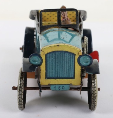 Orobr 150 tinplate clockwork open tourer, German 1920s - 4