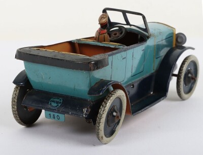 Orobr 150 tinplate clockwork open tourer, German 1920s - 7