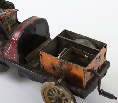 Hess tinplate flywheel driven two-seat open tourer, German circa 1908 - 4