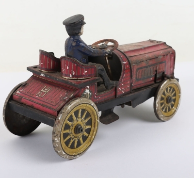 Hess tinplate flywheel driven two-seat open tourer, German circa 1908 - 5