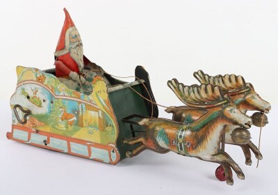 Ferdinand Strauss tinplate clockwork Santee Claus toy, American circa 1925 - 4