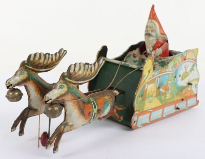 Ferdinand Strauss tinplate clockwork Santee Claus toy, American circa 1925 - 10