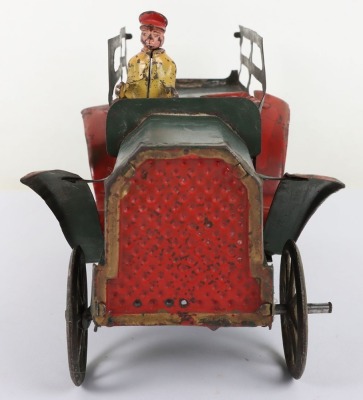 Tinplate flywheel driven wagon, American 1920s - 4