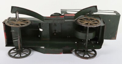 Tinplate flywheel driven wagon, American 1920s - 8