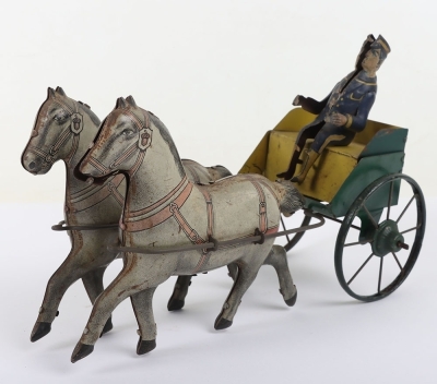 Tinplate horse drawn Jig floor toy, 1920s