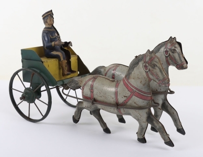 Tinplate horse drawn Jig floor toy, 1920s - 3
