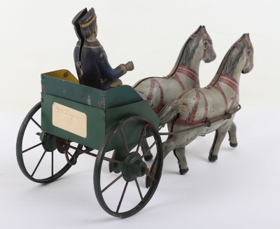 Tinplate horse drawn Jig floor toy, 1920s - 4