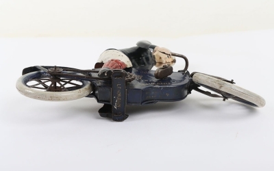 Lehmann 683 tinplate clockwork Motorcyclist HALLOH, German 1920's - 6