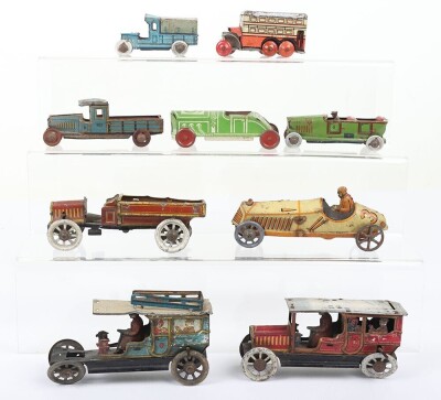 Collection of tinplate Motor Vehicle Penny Toys - 4