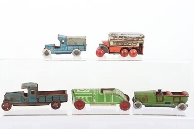 Collection of tinplate Motor Vehicle Penny Toys - 5