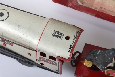 Boxed Wells Brimtoy tinplate Mickey Mouse Stoker Circus Train, 1930s - 8