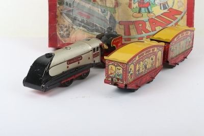 Boxed Wells Brimtoy tinplate Mickey Mouse Stoker Circus Train, 1930s - 9