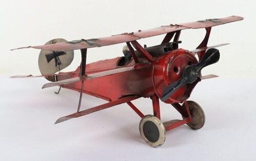 Tinplate W.W.I Red Baron tri-plane
