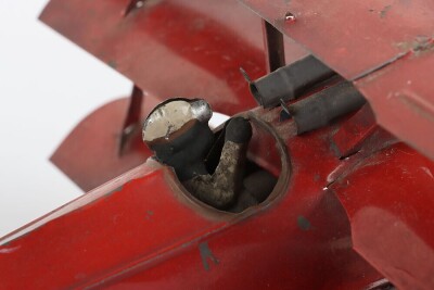 Tinplate W.W.I Red Baron tri-plane - 9
