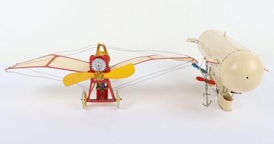 Modern tinplate clockwork Airship and Monoplane - 2