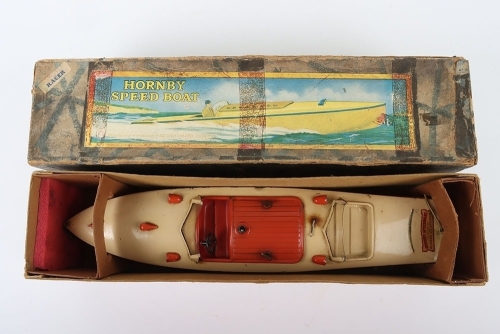 A boxed Hornby No.3 boat Racer III