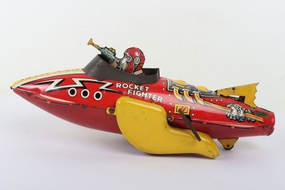 Marx (Great Britain tinplate clockwork Rocket Fighter, circa 1950 - 2
