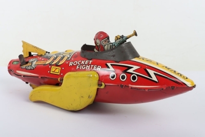 Marx (Great Britain tinplate clockwork Rocket Fighter, circa 1950 - 4