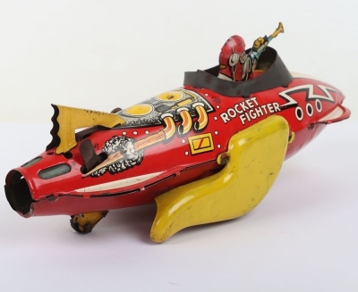 Marx (Great Britain tinplate clockwork Rocket Fighter, circa 1950 - 5
