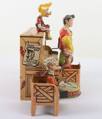 Unique Art Manufacturing Co (USA) Tinplate Clockwork LI&rsquo;L Abner and His Dogpatch Band - 3