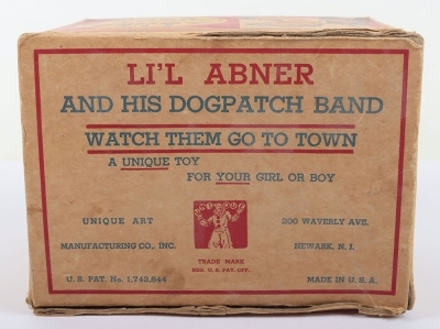 Unique Art Manufacturing Co (USA) Tinplate Clockwork LI&rsquo;L Abner and His Dogpatch Band - 8
