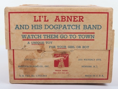 Unique Art Manufacturing Co (USA) Tinplate Clockwork LI&rsquo;L Abner and His Dogpatch Band - 9